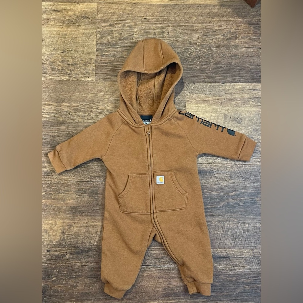 Carhartt Brown Kids Hooded One Piece
